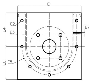 Technical Diagram - Gối đỡ trục ngoài